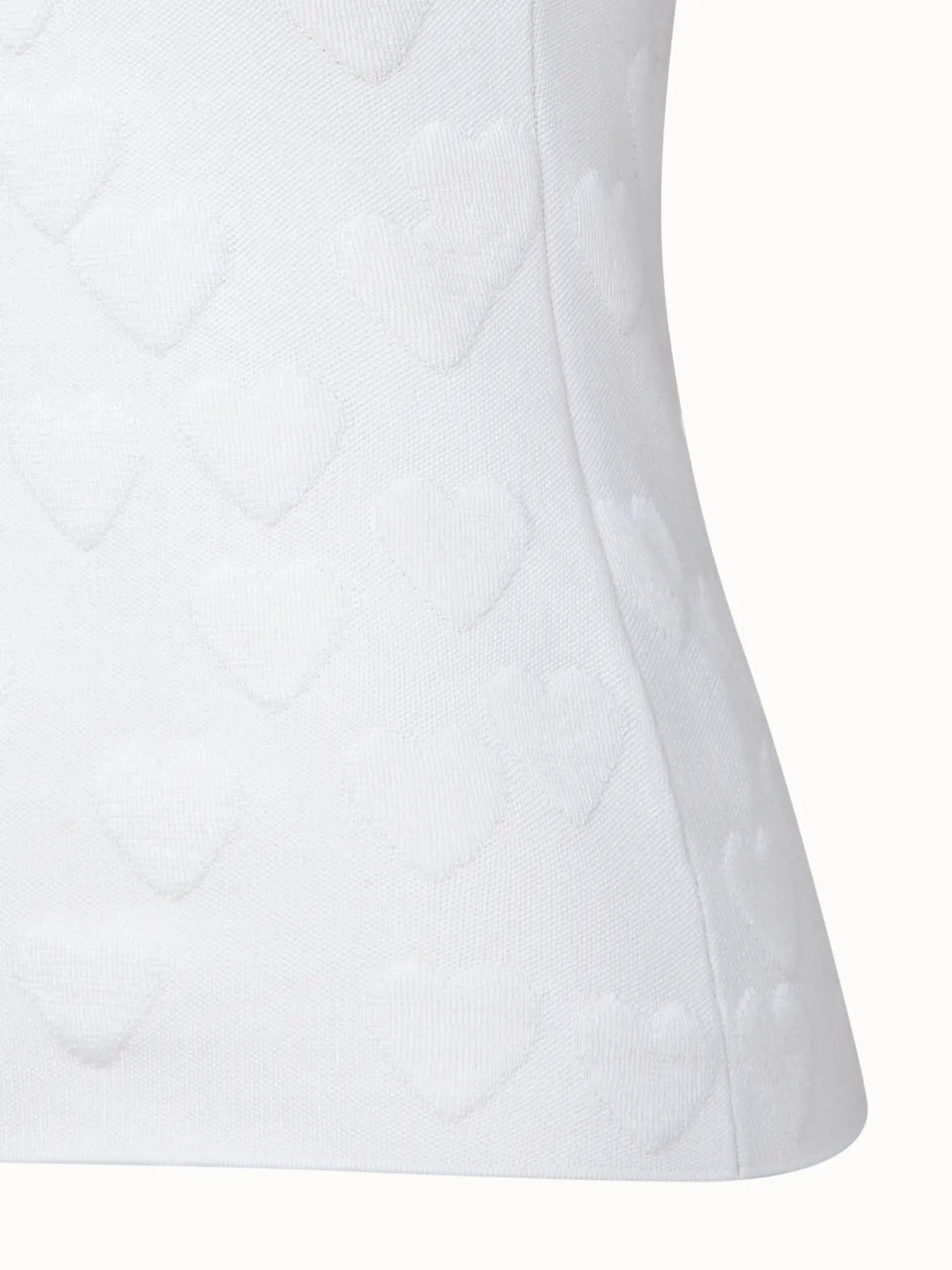 Silk Stretch 3D Hearts Jacquard Pullover