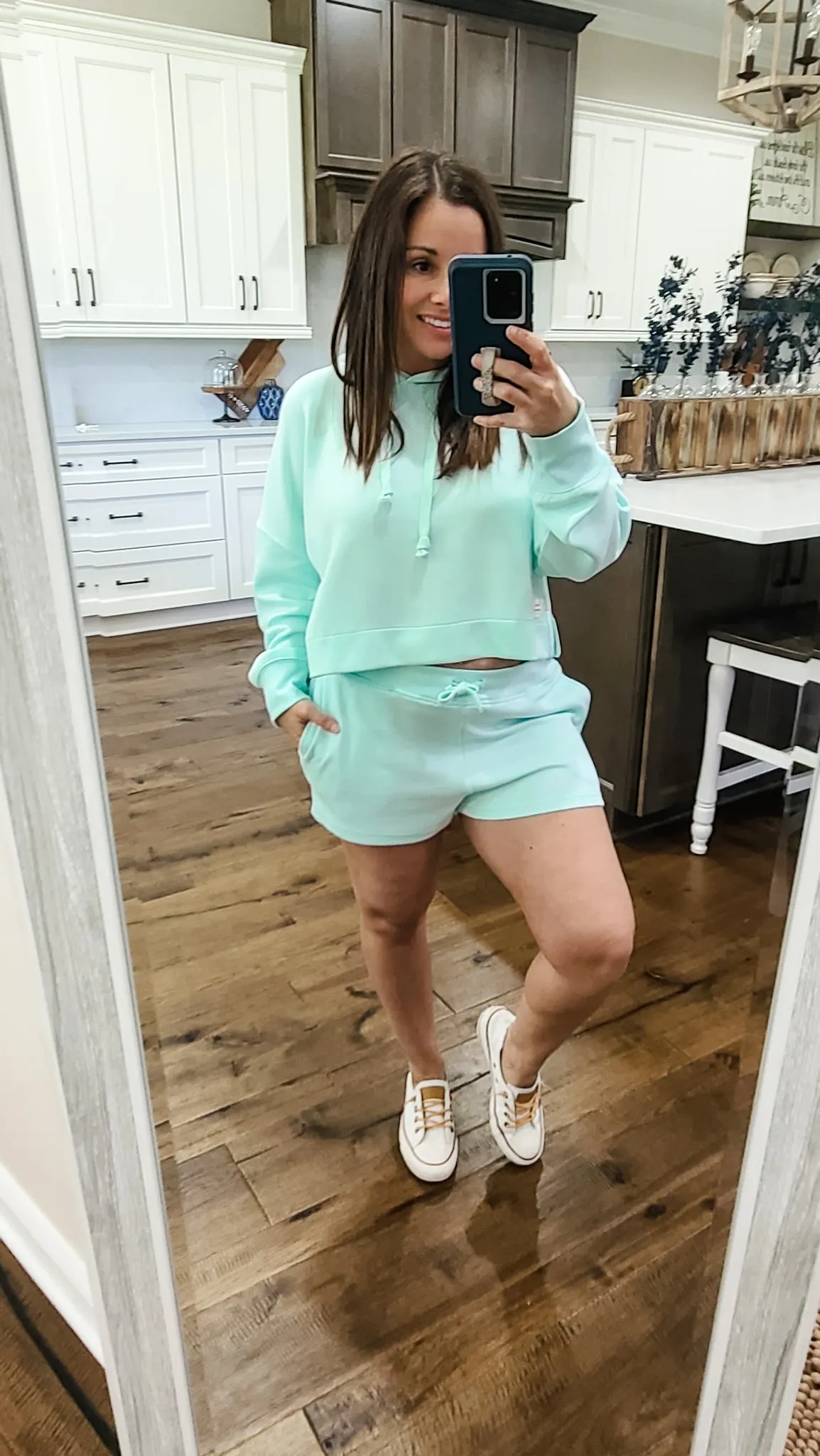 Simply Southern Cropped Hoodie - Ice