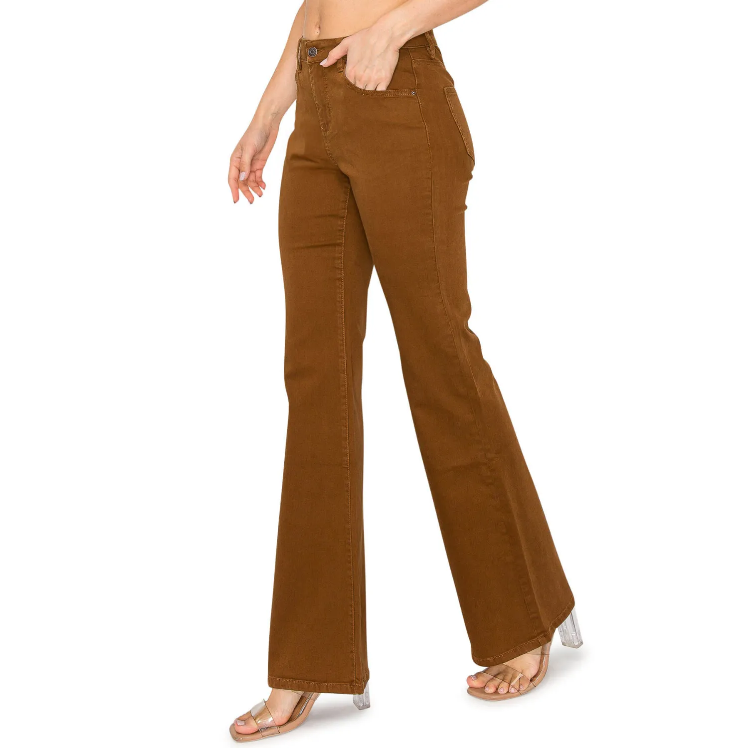 Soft Stretchy High Rise Everyday Flare Jeans - Hazel