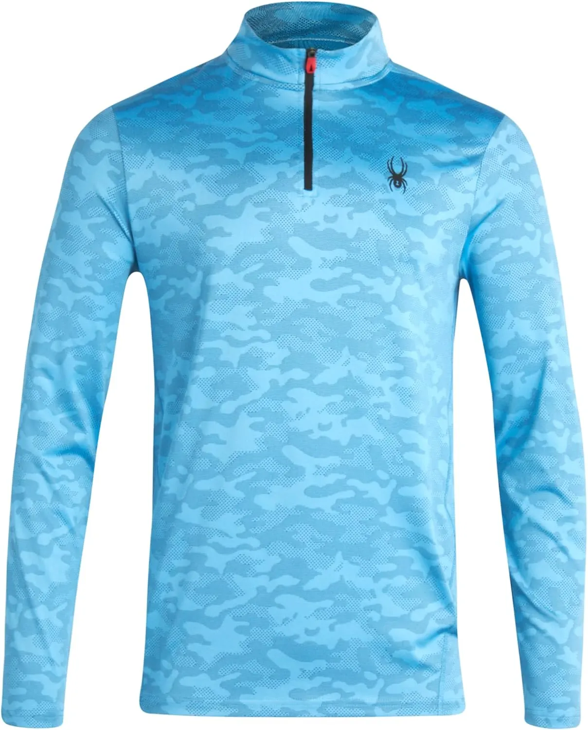 Spyder Men's Active Shirt - Quarter Zip Long Sleeve Fitted Performance Pullover - 1/4 Zip Camo Workout Top for Men (S-XL)