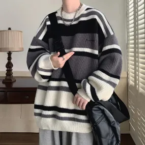 Striped Contrast Colour Boys Sweater