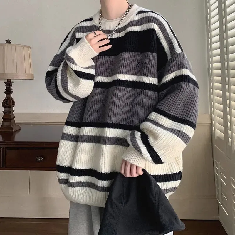 Striped Contrast Colour Boys Sweater