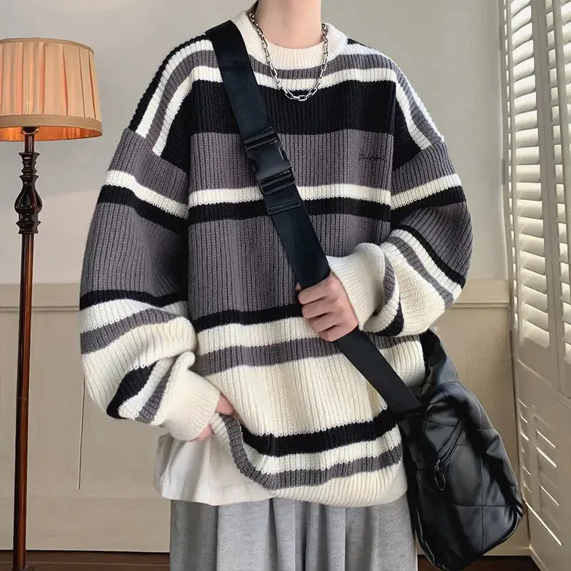 Striped Contrast Colour Boys Sweater