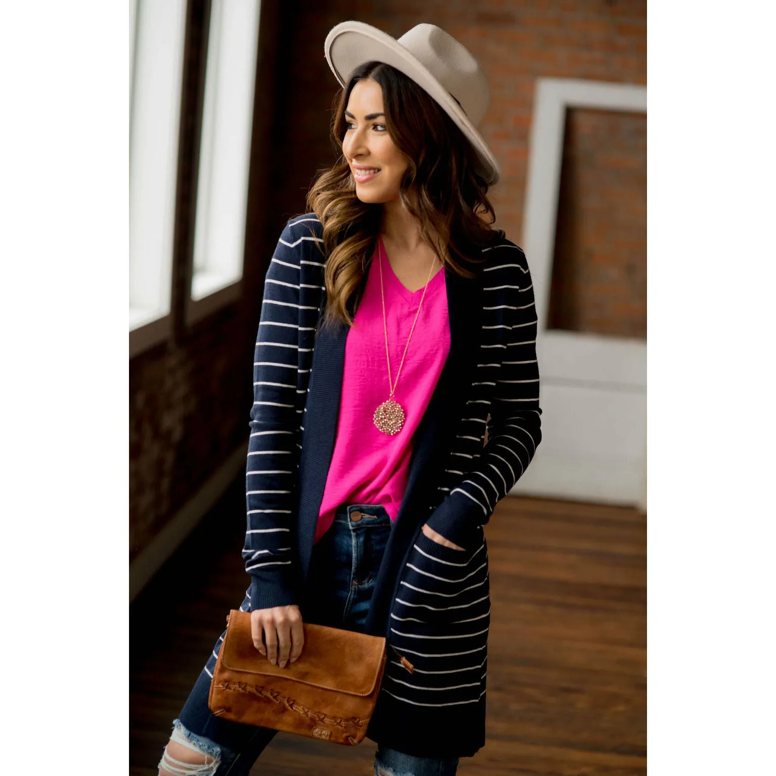 Striped Teacher's Cardigan