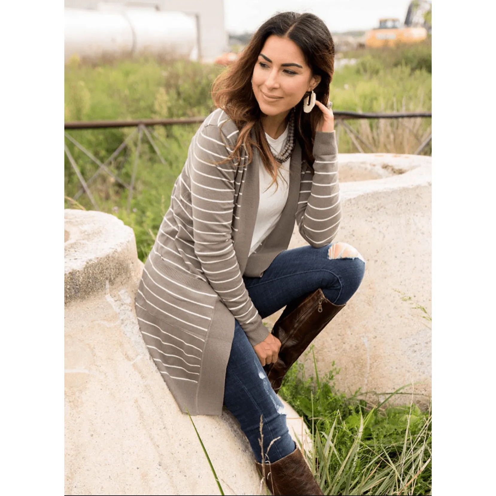 Striped Teacher's Cardigan