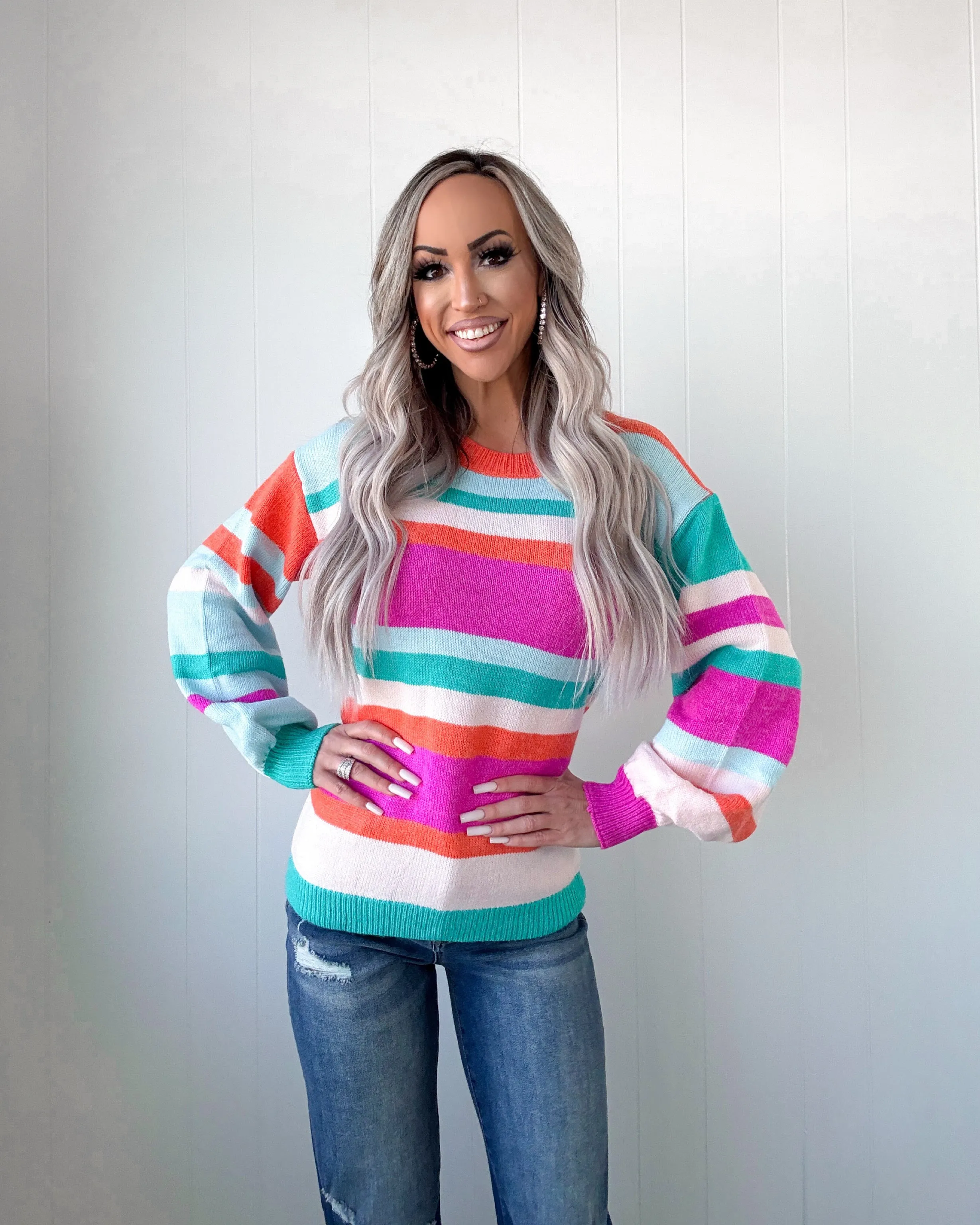 Sunny Side Striped Sweater