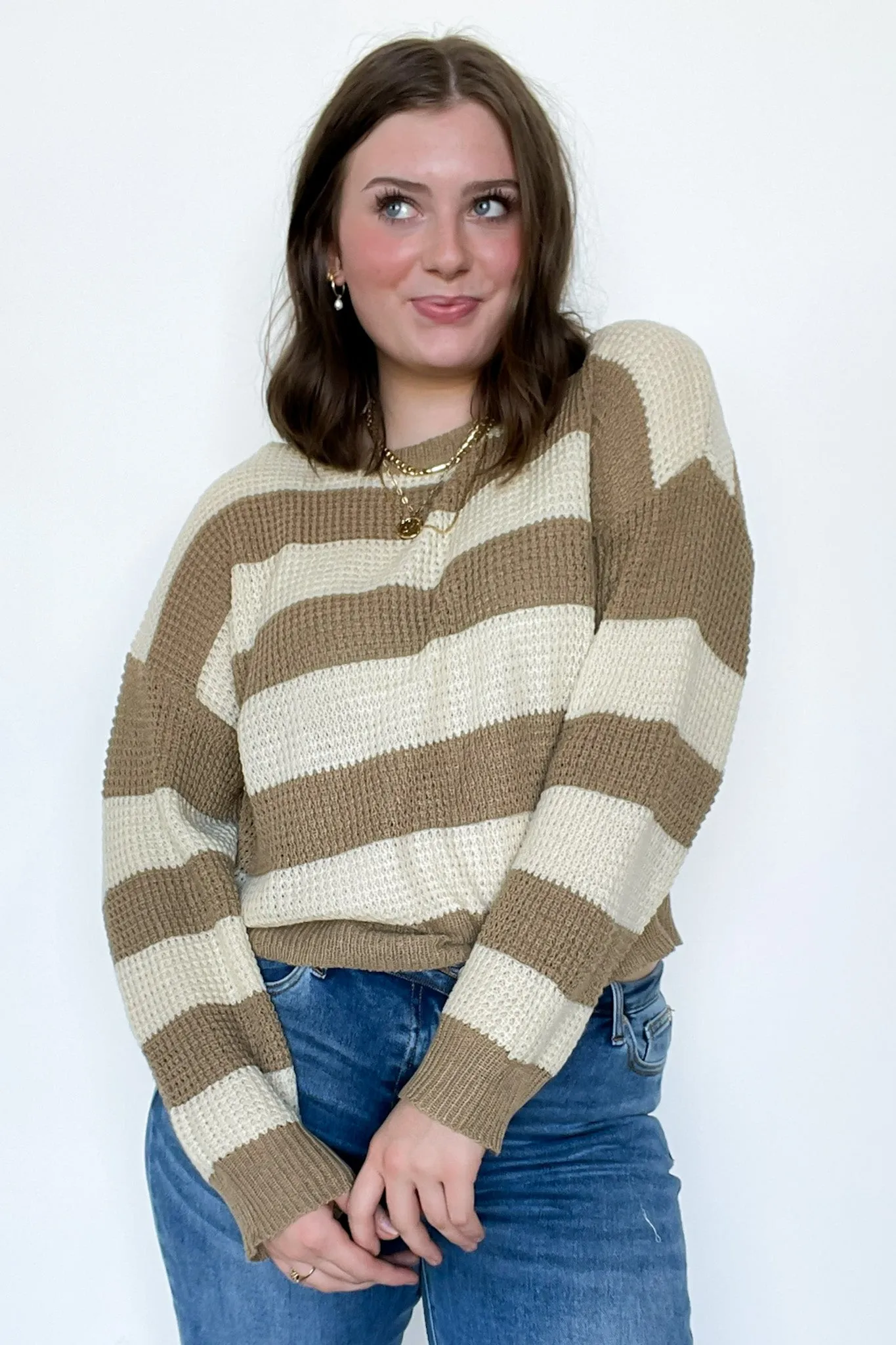 Sunset Stroll Super Soft Knit Striped Sweater