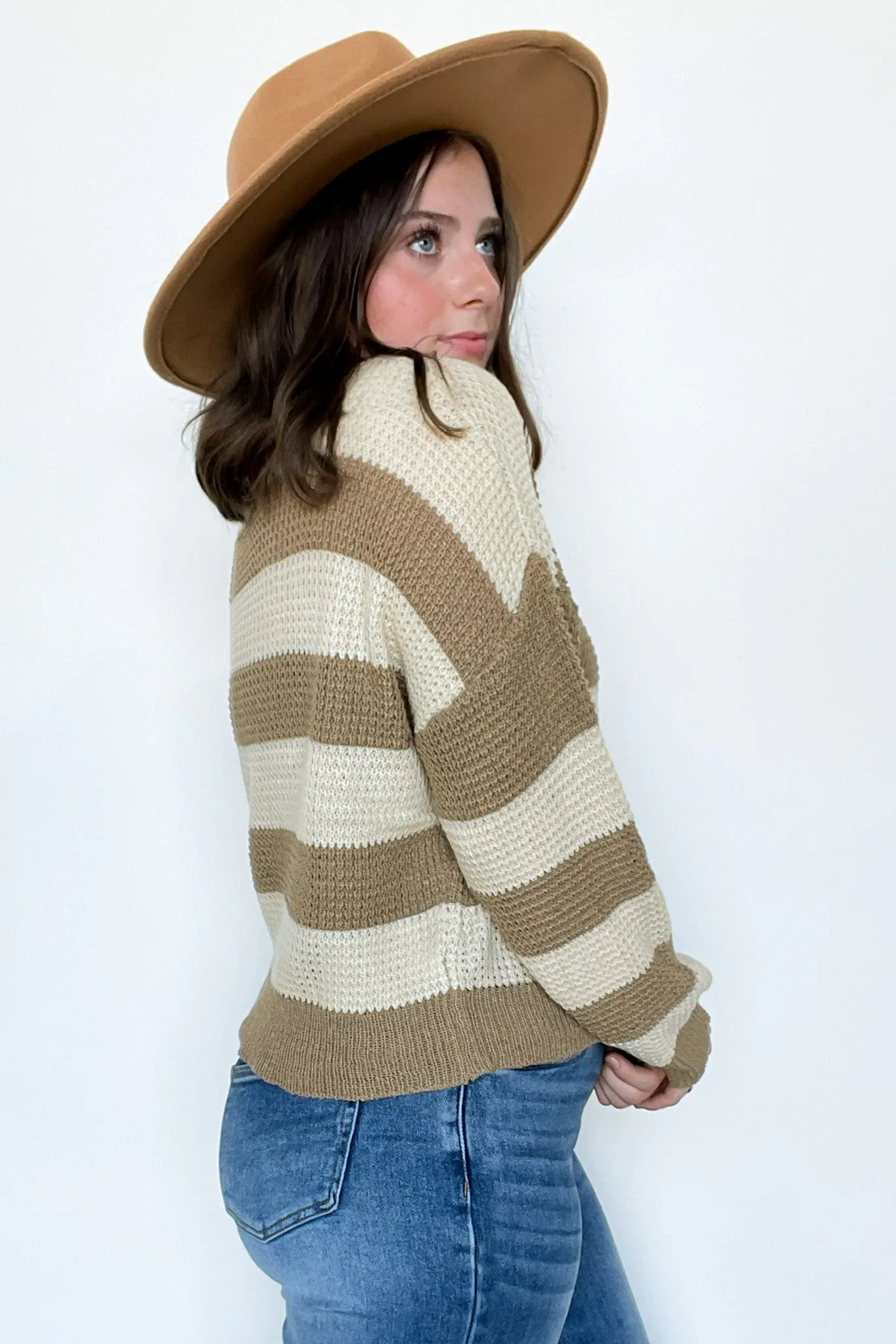 Sunset Stroll Super Soft Knit Striped Sweater