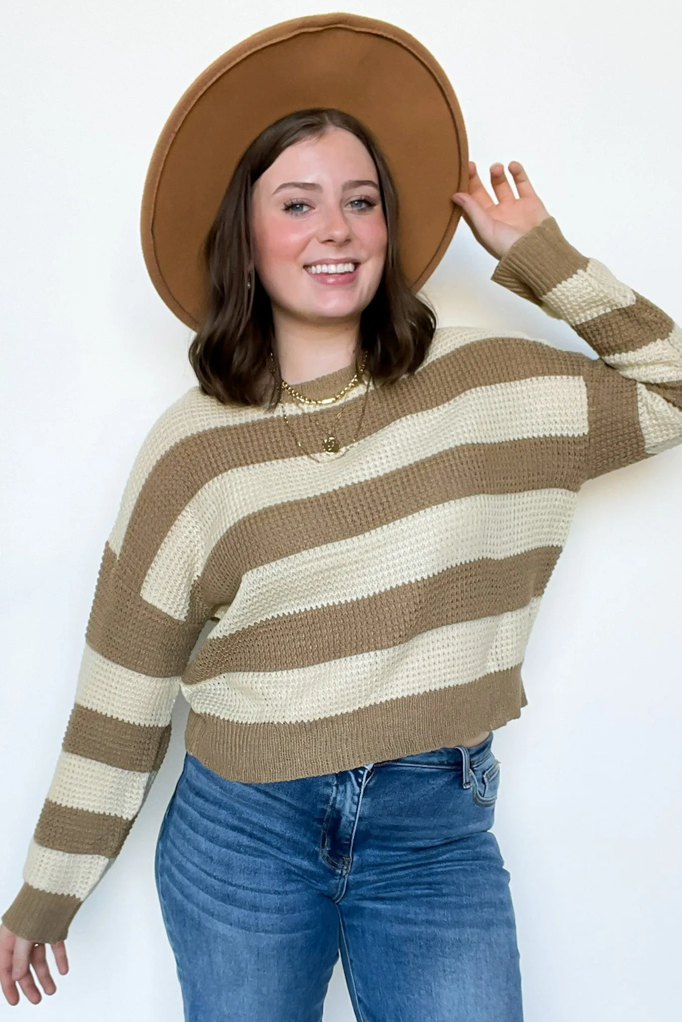 Sunset Stroll Super Soft Knit Striped Sweater