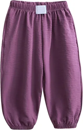 Toddler Boys Baggy Sweatpants Elastic Waist Breathable Comfy Aesthetic Joggers Kids Plain Loose Athletic Trousers