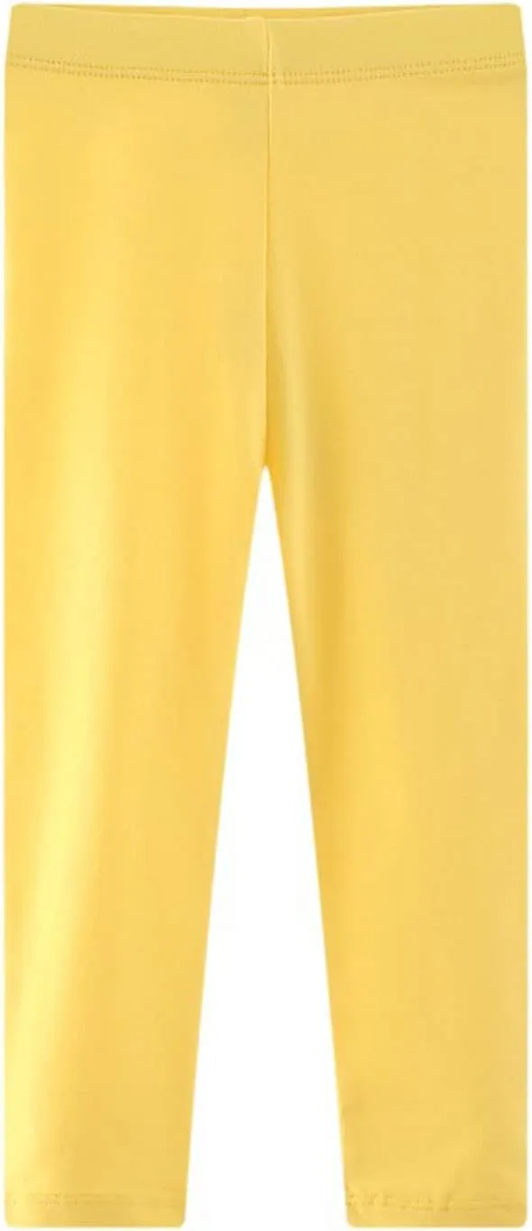 Toddler Little Girls High Waist Leggings for Kids Stretch Athletic Dance Yoga Pants Solid Comfy Leggings Bottoms Clothes