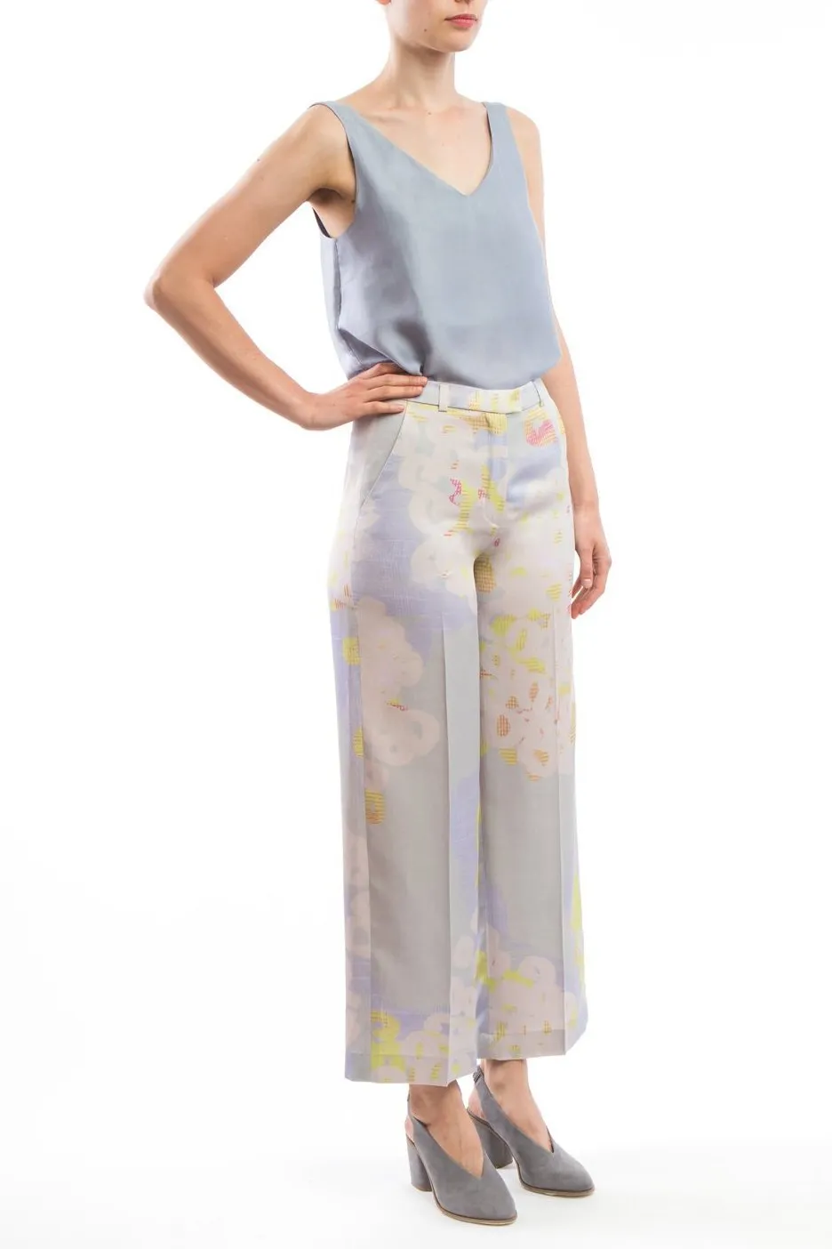 V-neck Top Light-Blue