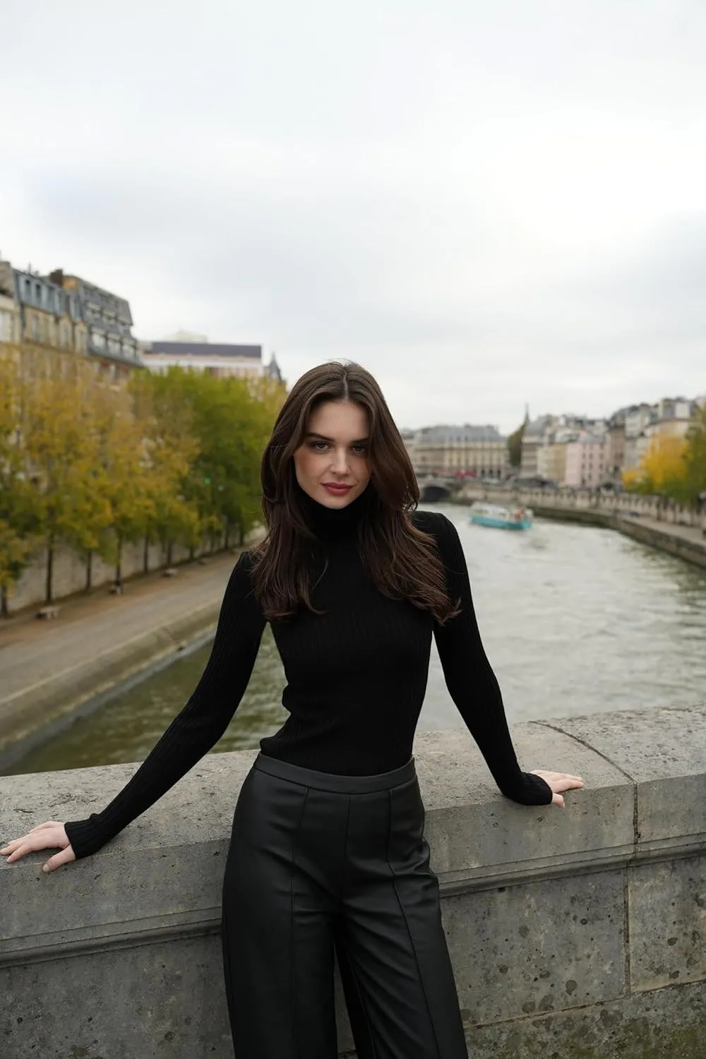 v28 Turtleneck Ribbed Sweaters for Women Cute Sexy Knitted Warm Fitted Sweater