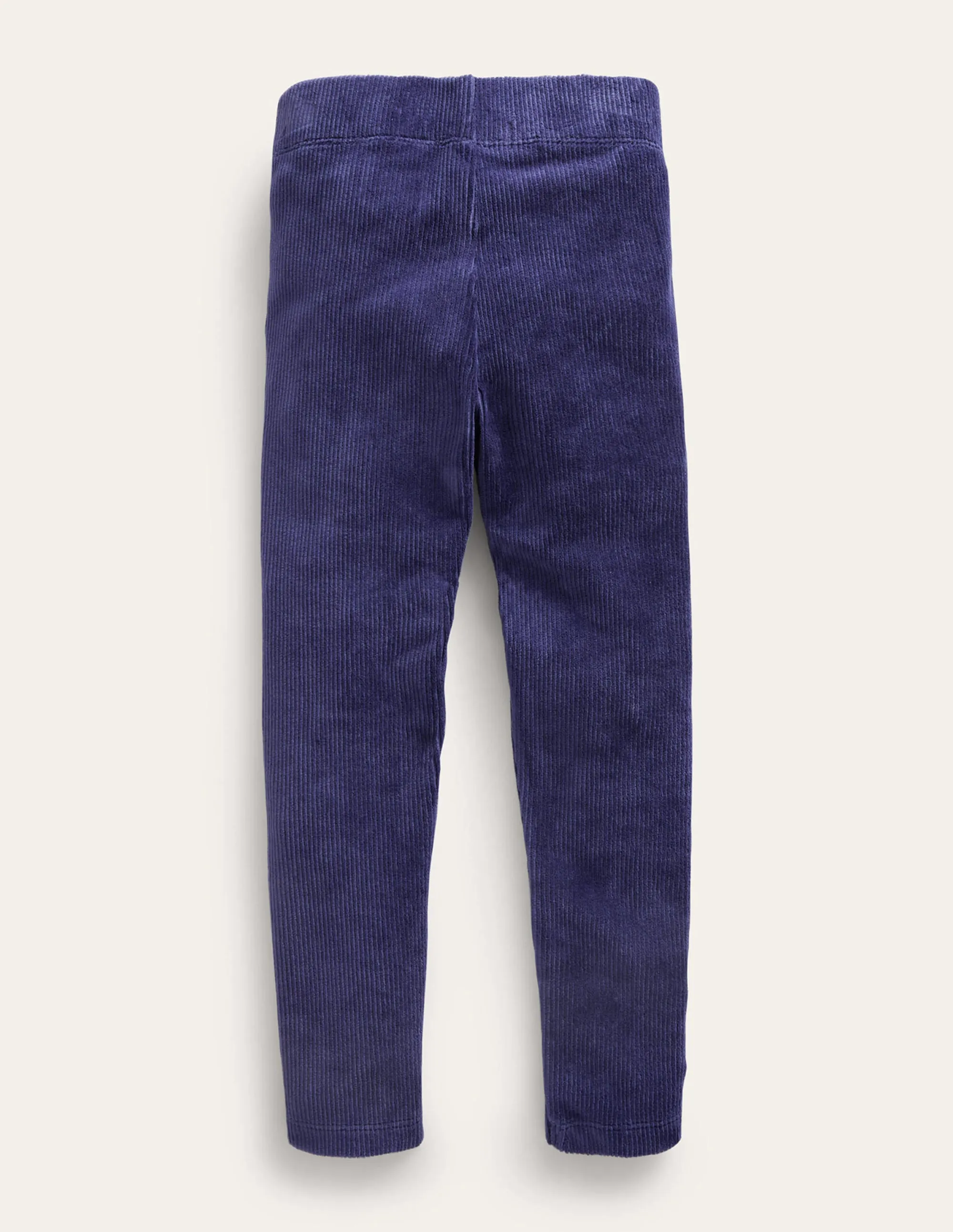 Velour Rib Leggings-Navy
