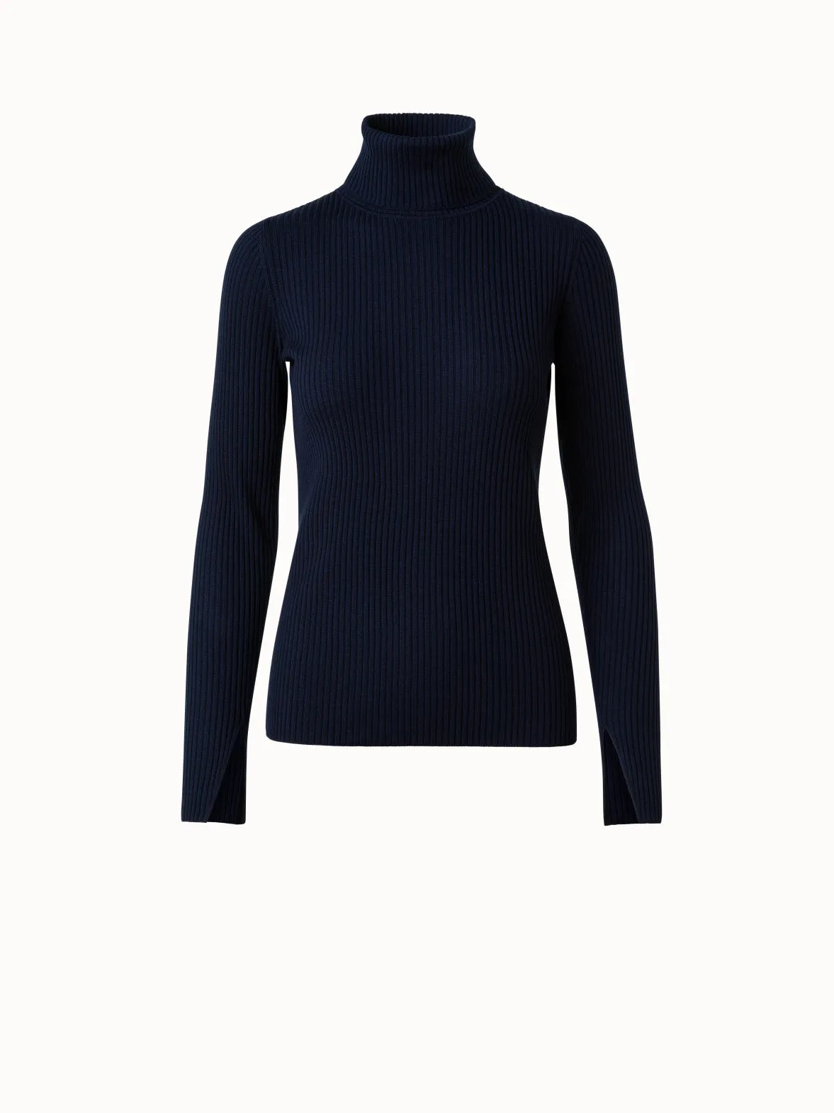 Wool Rib Knit Pullover