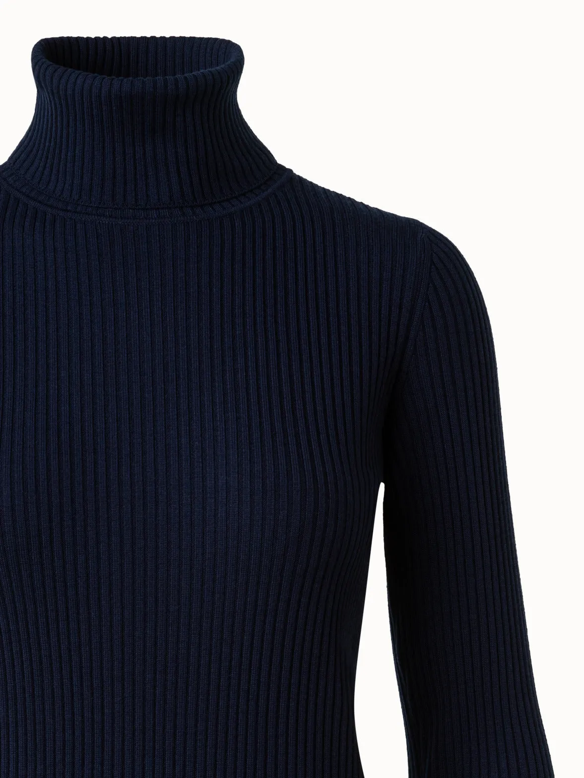 Wool Rib Knit Pullover
