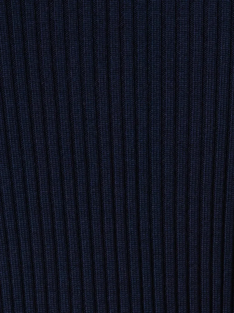 Wool Rib Knit Pullover